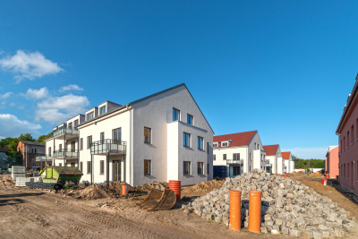 Baustelle Neubau Einfamilienhaus