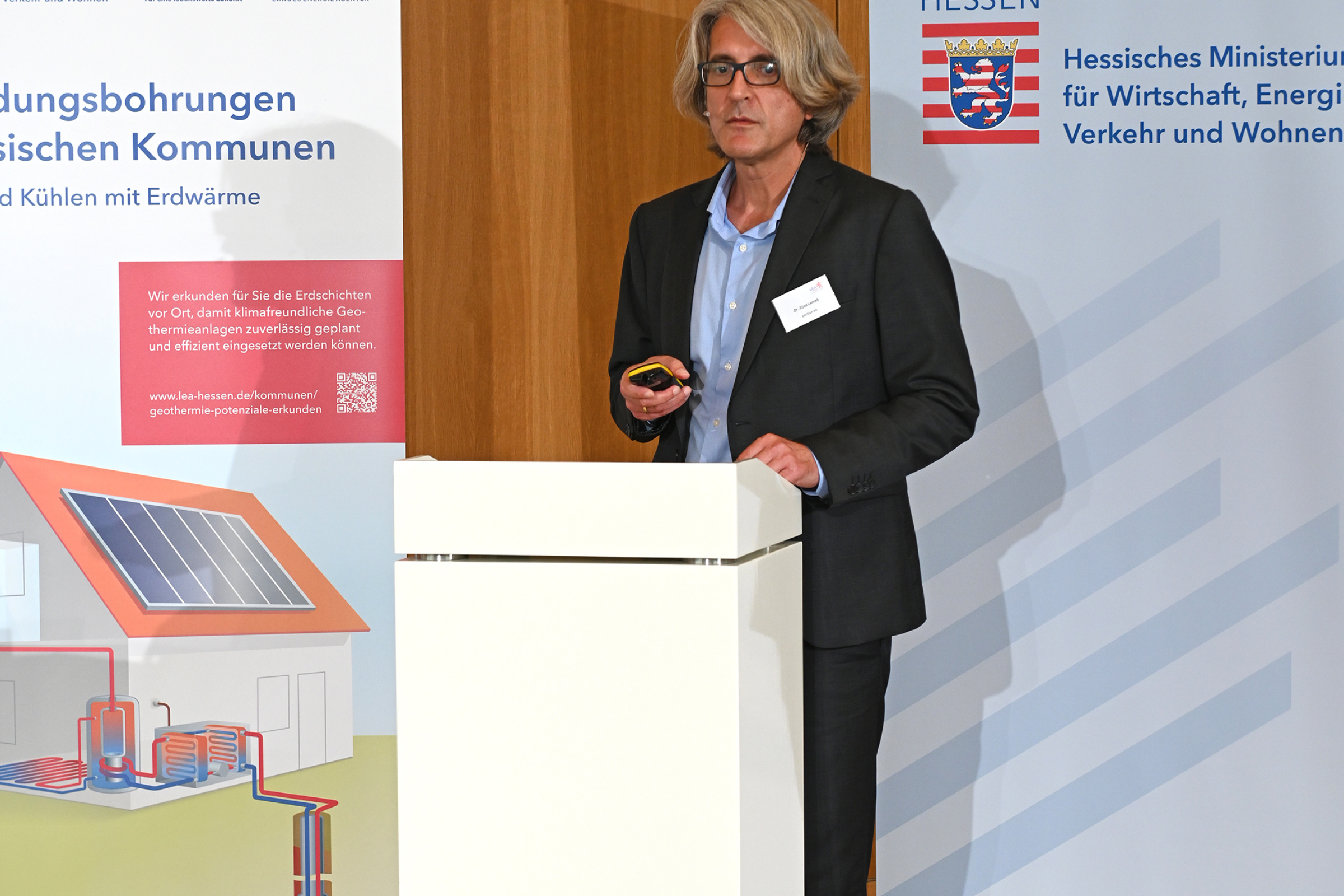 Vortargender während des Geothermie-Forums 2021